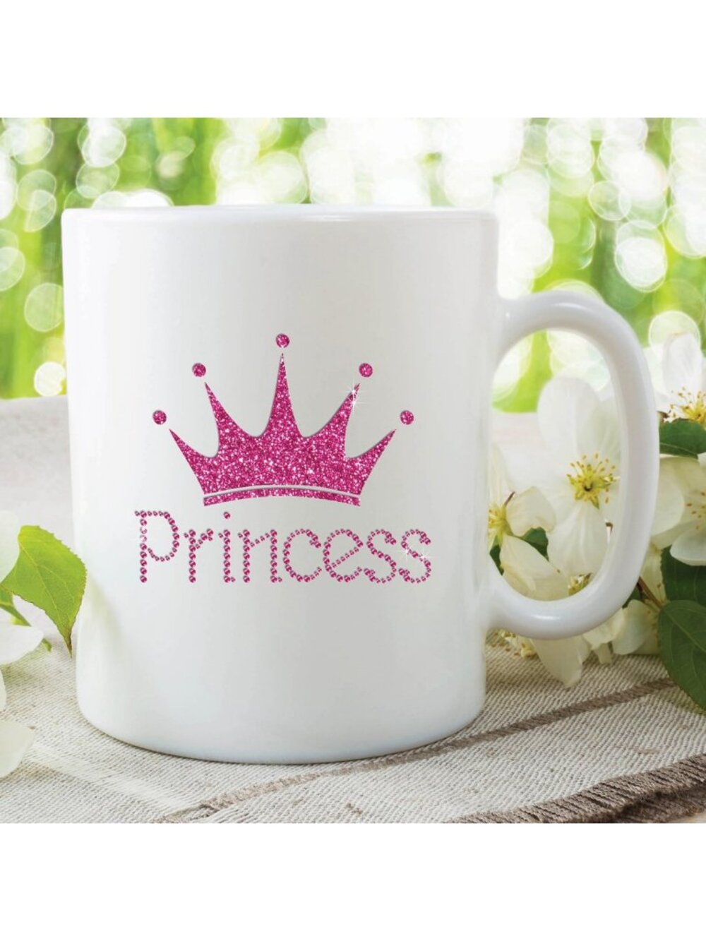 Pink Crown Mug for Girls - Royalty Tea & Coffee Cup Gift, Essex Style